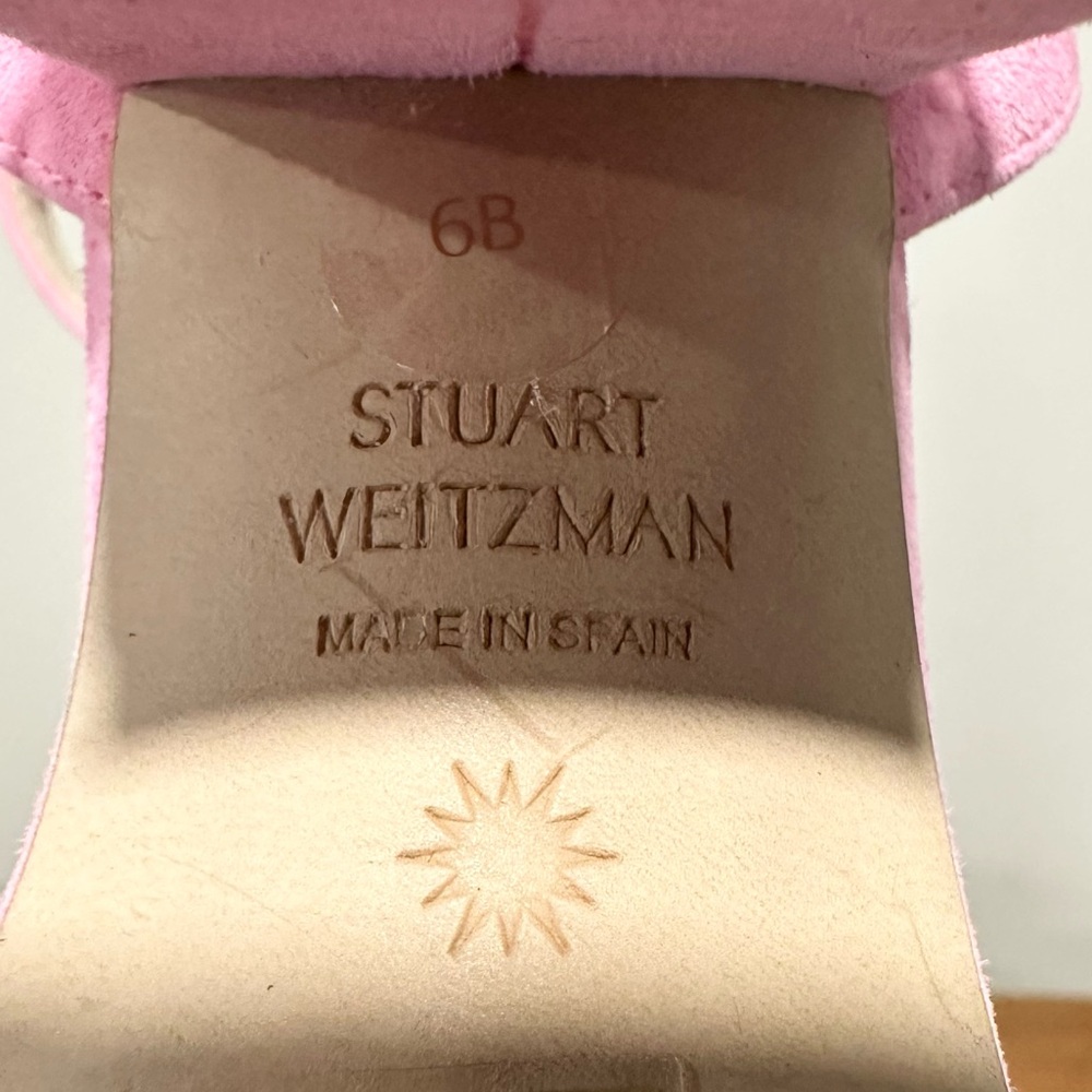 🌹STUART WEITZMAN 🌹 Allshine 75 Crystal-Embellished Suede Sandals Size: 6B - Picture 9 of 10